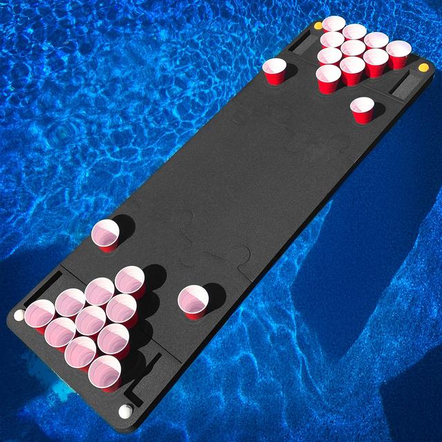 Polar Whale Floating Beer Pong Table Pool Party Float Game and Lounge Durable Foam 6 Feet Long Uv Resistant Made in USA