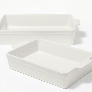 2pc Stoneware Rectangle Baking Dish Set - Figmint™
