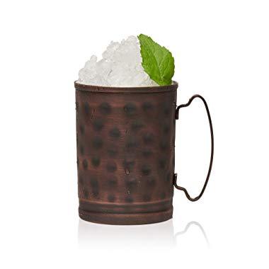 Libbey Moscow Mule Hammered Copper Mugs, Set of 4