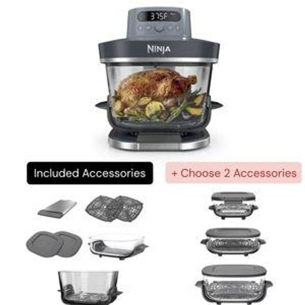Ninja Crispi Pro Glass Air Fryer Bundle in Cyberspace