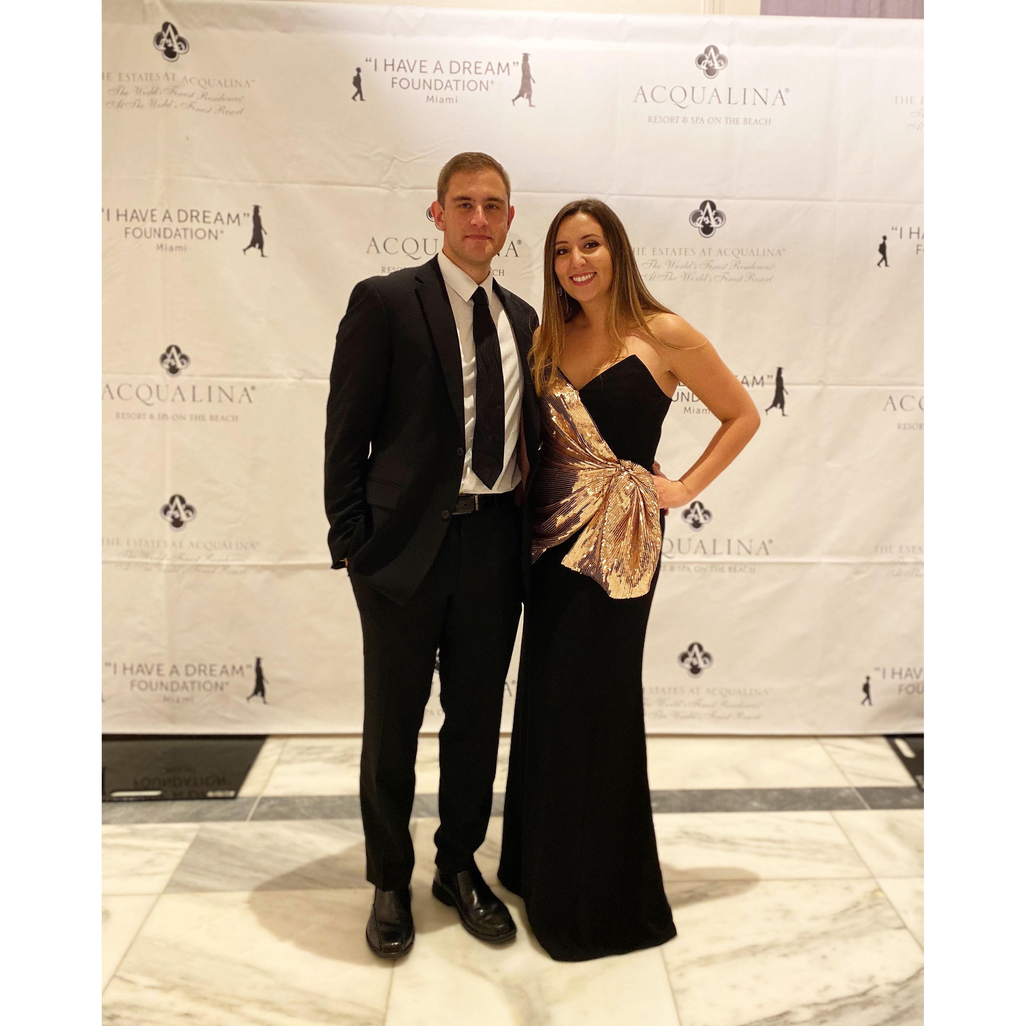Jordan invites Fred as her date to her company Gala event in December of 2019. The two clean up nice!