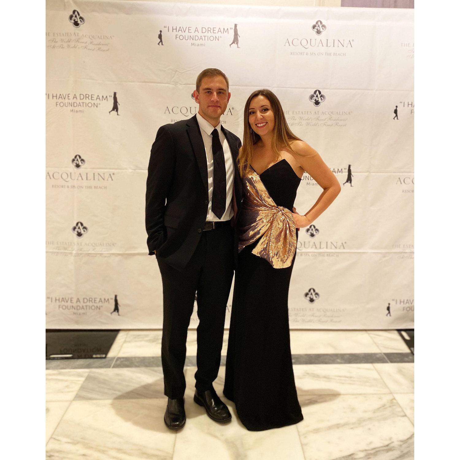 Jordan invites Fred as her date to her company Gala event in December of 2019. The two clean up nice!