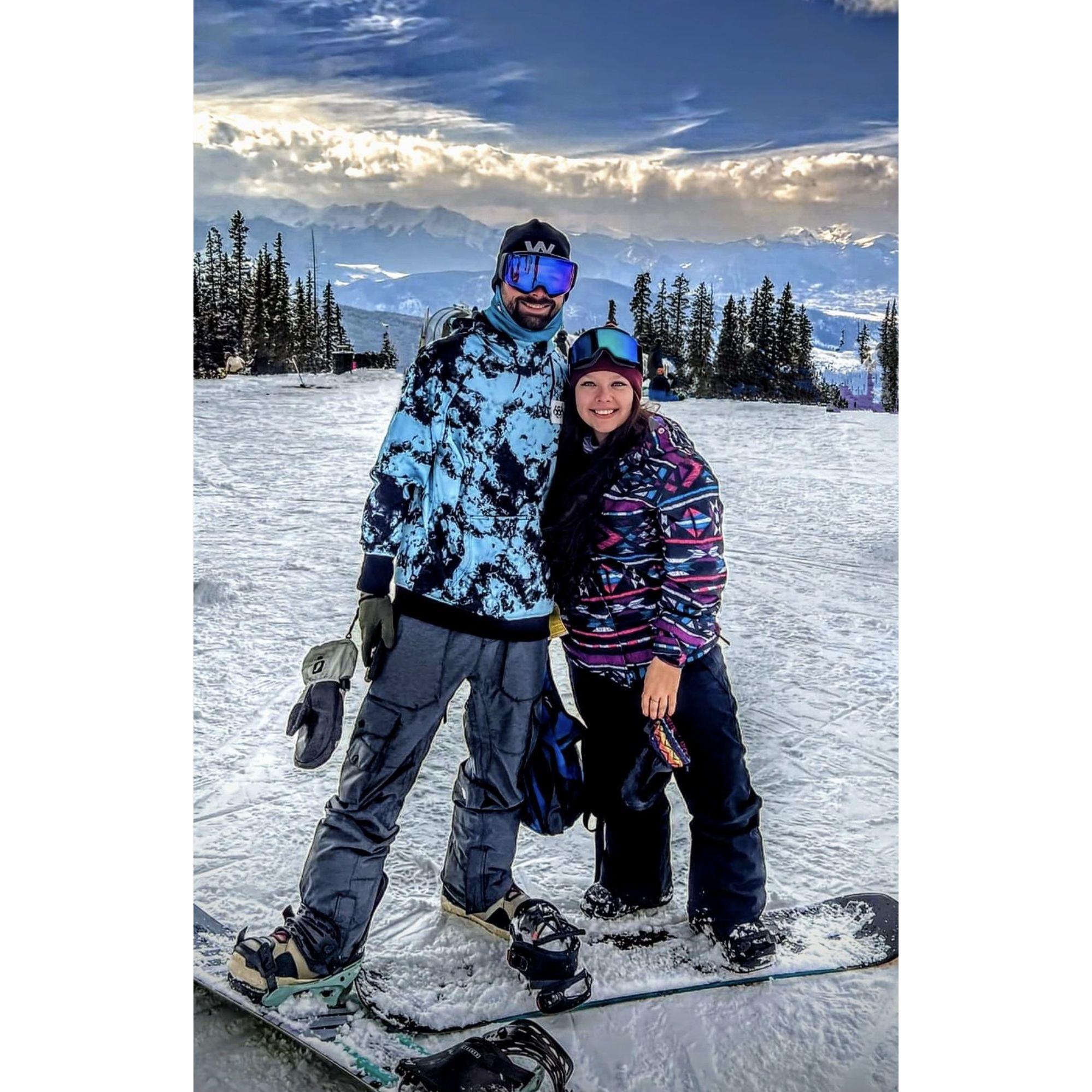 Snowboarding in on Keystone Mtn in Colorado!