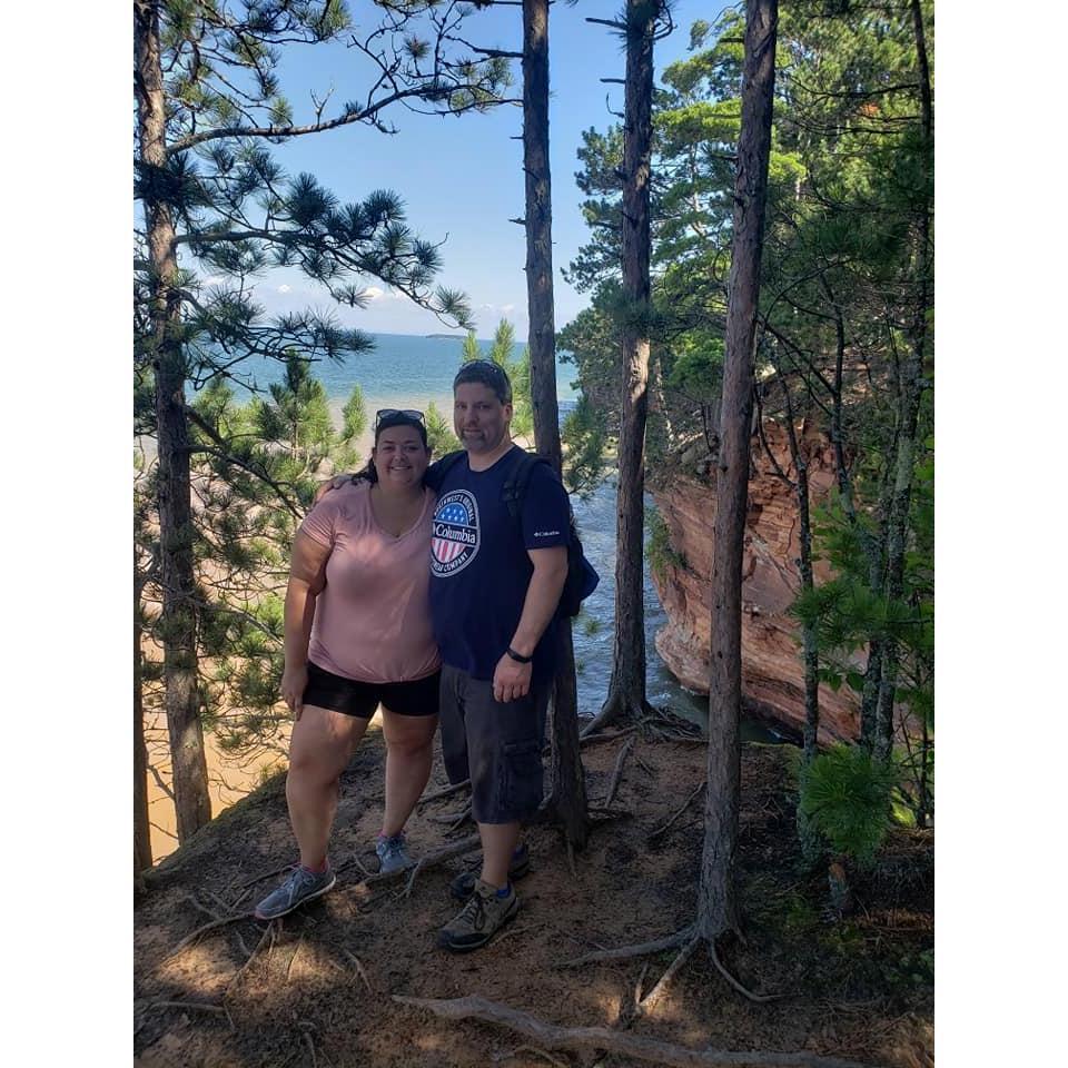 Super long hike at the Apostle Islands National Lakeshore.  We still can't believe we made it!