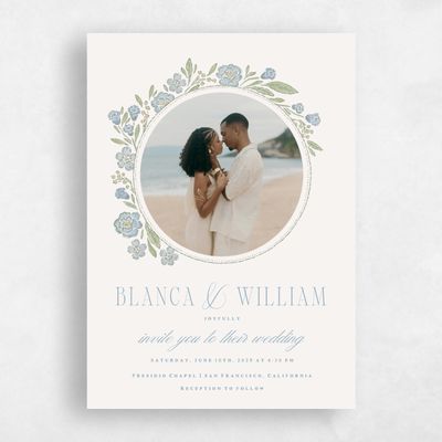 Blue Wedding Invitation - Persephone Photo