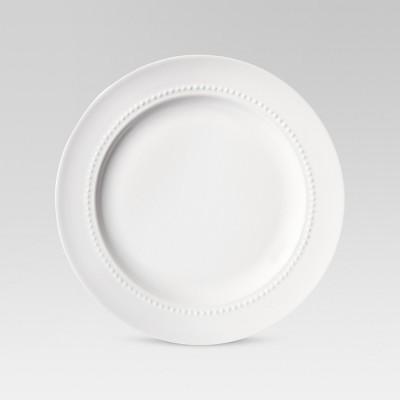 8.3" Porcelain Beaded Salad Plate White - Threshold™