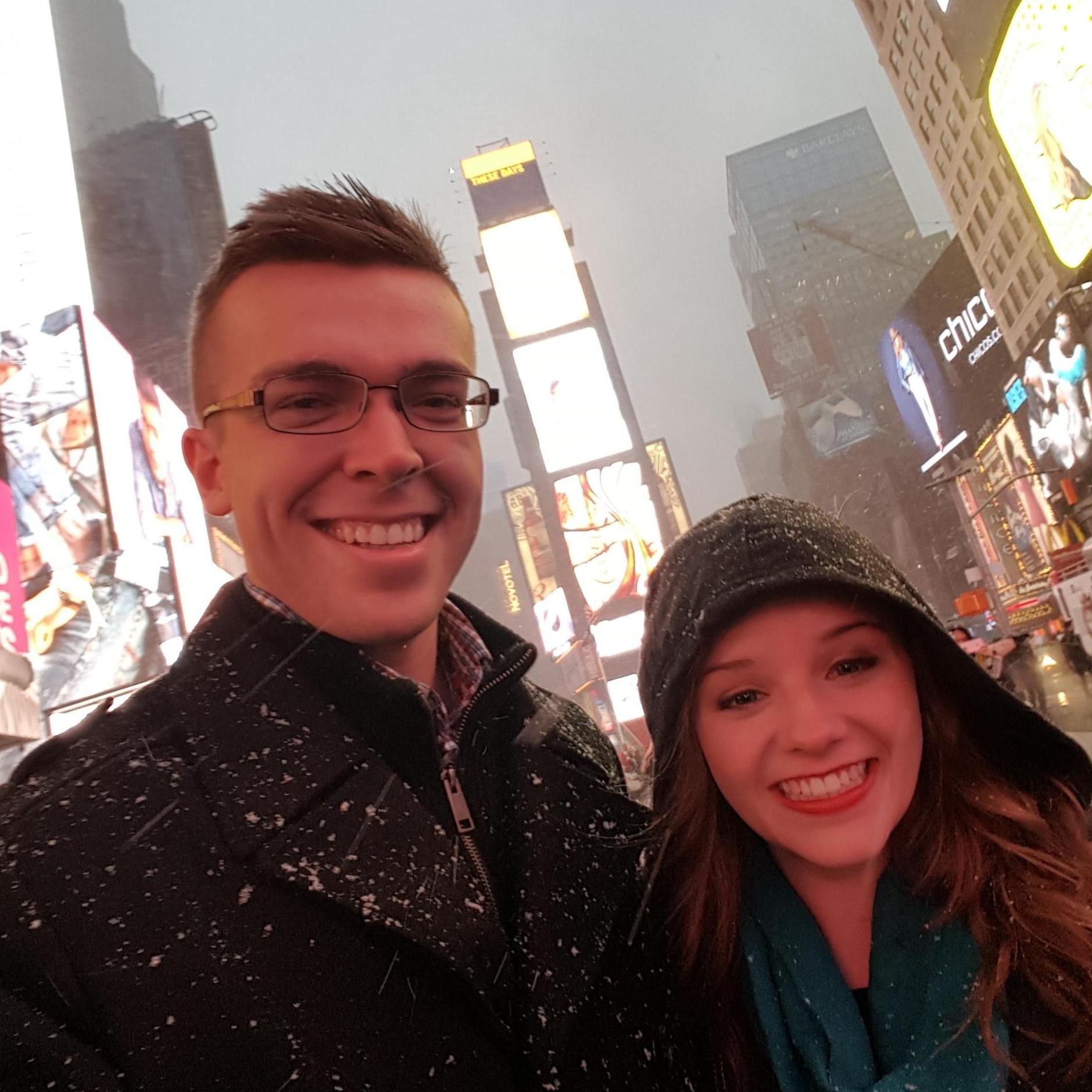 January 2016 - After the 500th night ball, we stayed in New York City for the weekend. We had a lucky turn of events including Kaley's first time in a snow storm after coming out of the Les Mis show.