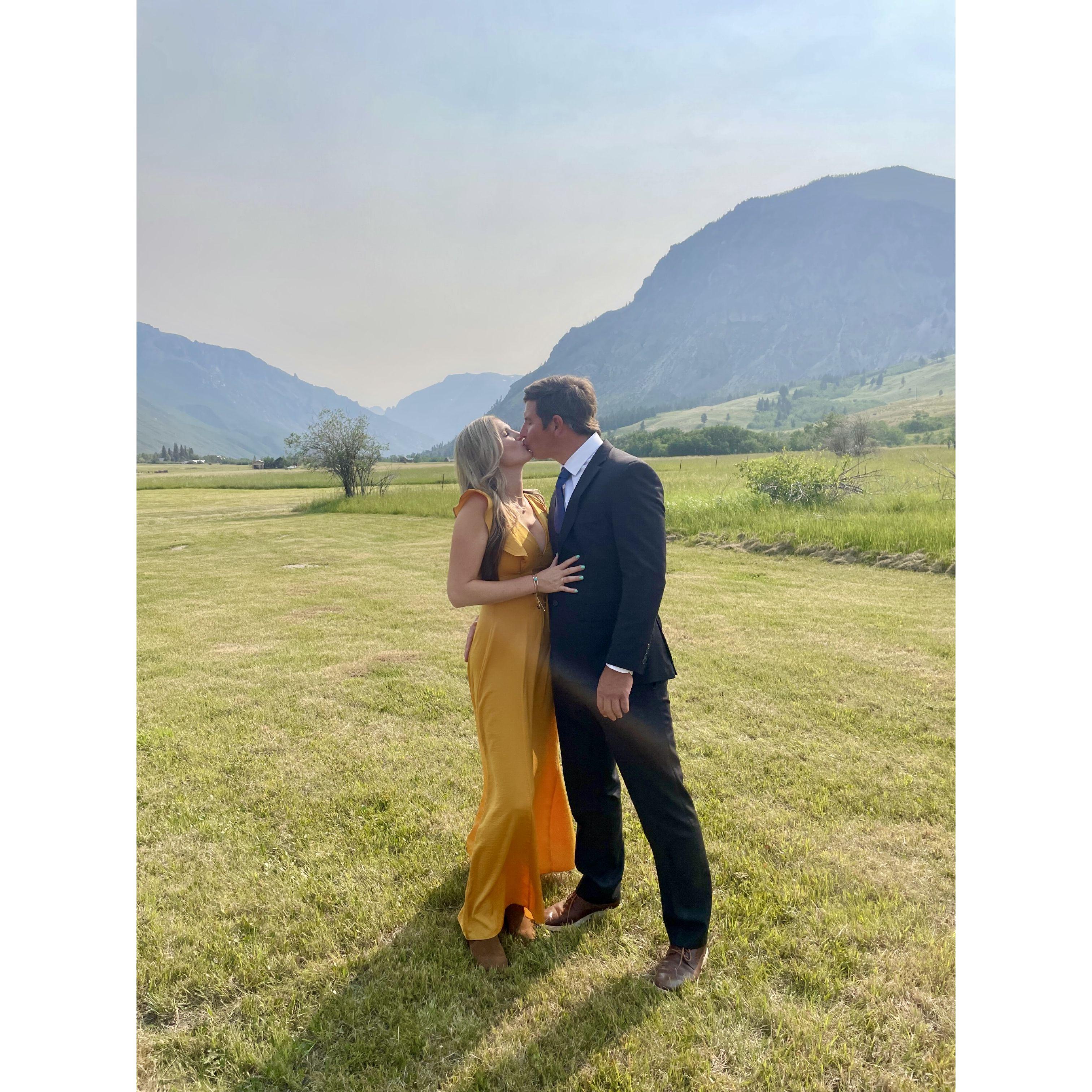 Cierra's first family Wedding in Montana.
