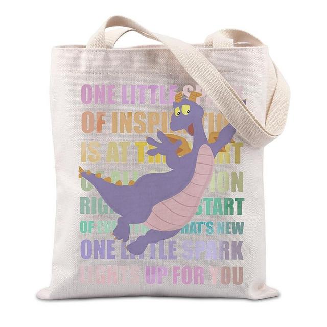 TIIMG Purple Dragon Gift Figment Fan Gift Dragon Lover Gift One Little Spark Of Inspiration Tote Bag