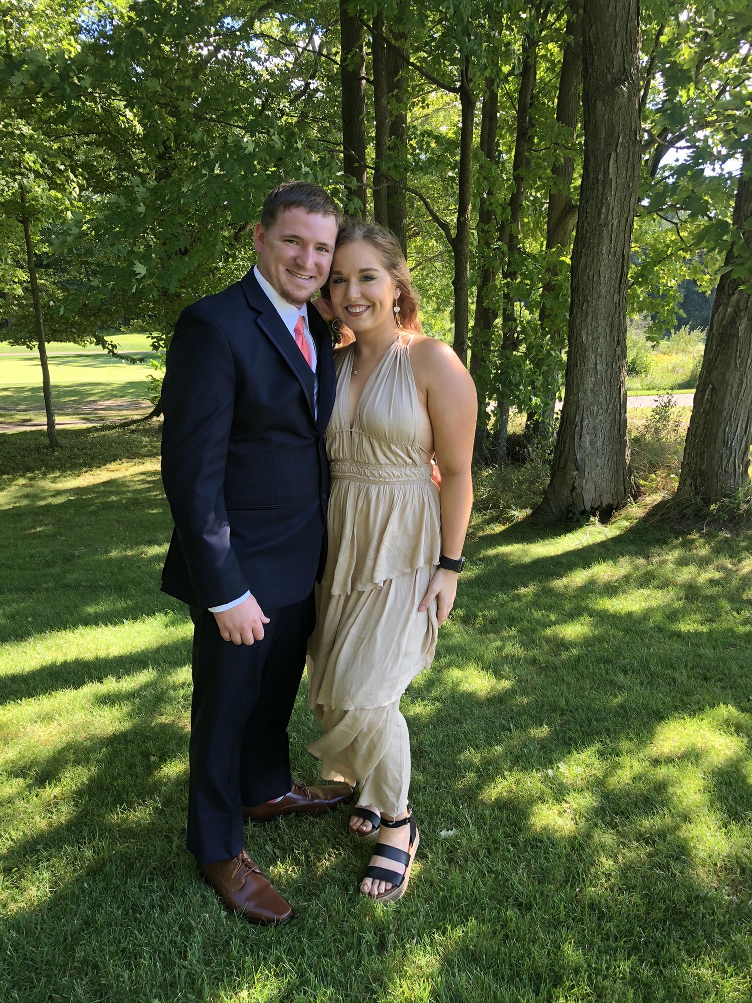 At Ben and Beccas wedding - ONE day before we got engaged and she had no idea