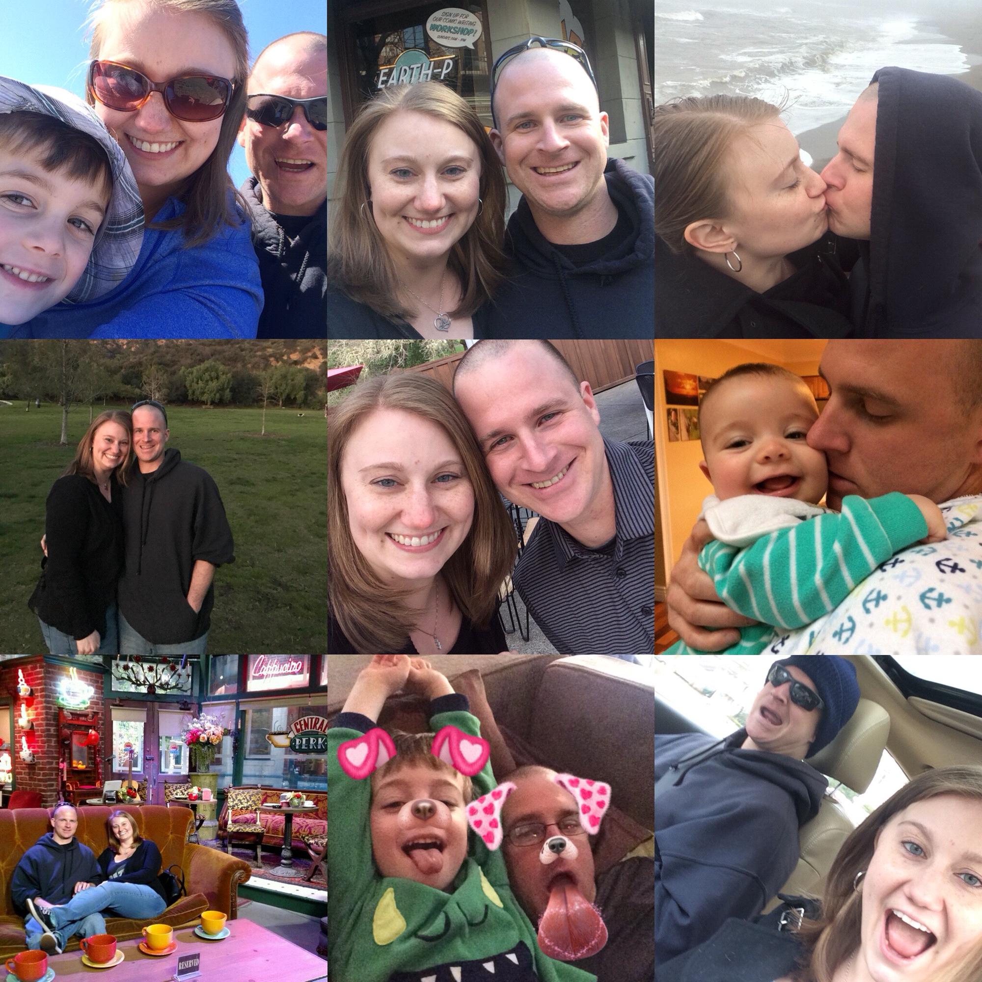 In Feb. 2017, Brian took his first-ever trip to California. They visited Danielle's friends Alex and Justin in LA and drove up the coast to visit her brother, sister-in-law, and nephews in San Jose.