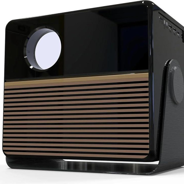 RCA 1080P Smart Streaming Mini Projector intended for Roku Express Streaming Device (included), 250 ANSI Lumens, HDMI, Wi-Fi & Bluetooth, Projects 36 - 200 inches - RPJ227 (Renewed).
