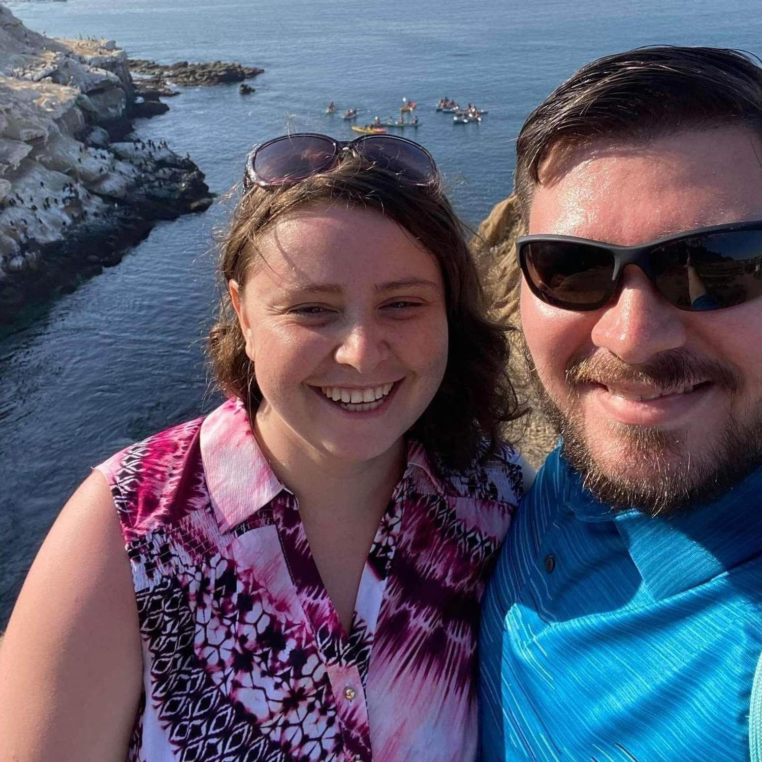 This was from our first trip together. We went to California and this was our favorite cove from that trip.