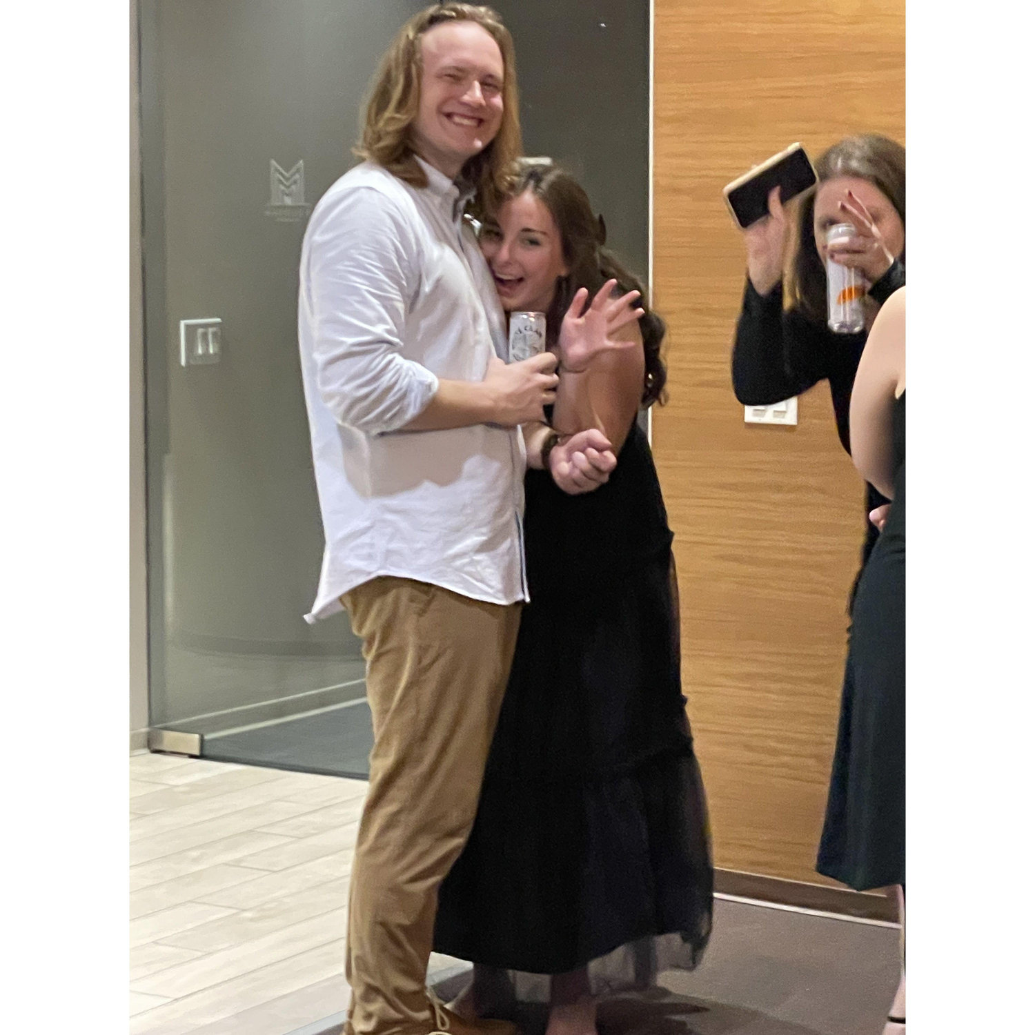 Michala very forwardly invited Cam to the Residency Holiday party after only a few weeks of dates!