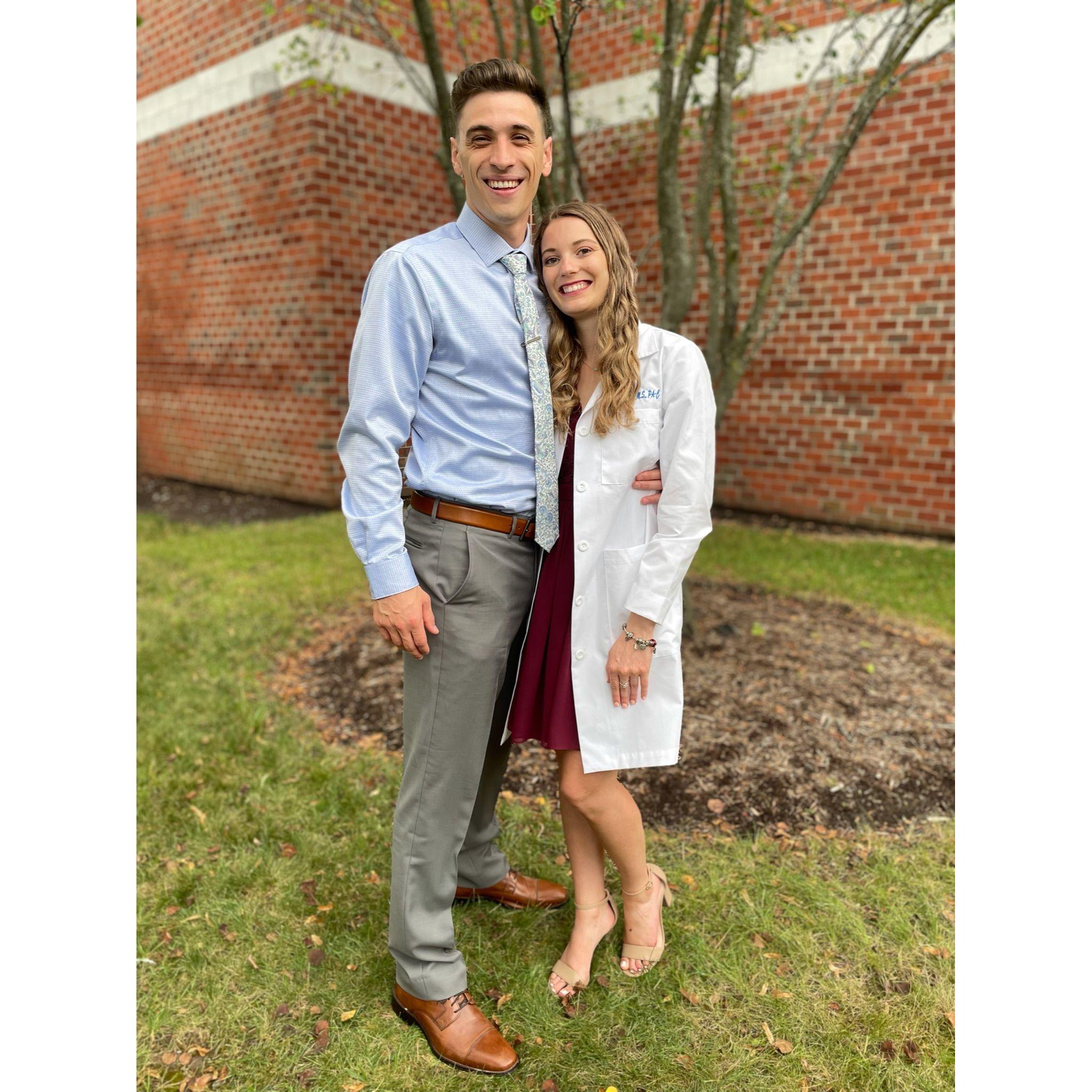 Mike and Lindsey at Lindsey’s White Coat Ceremony