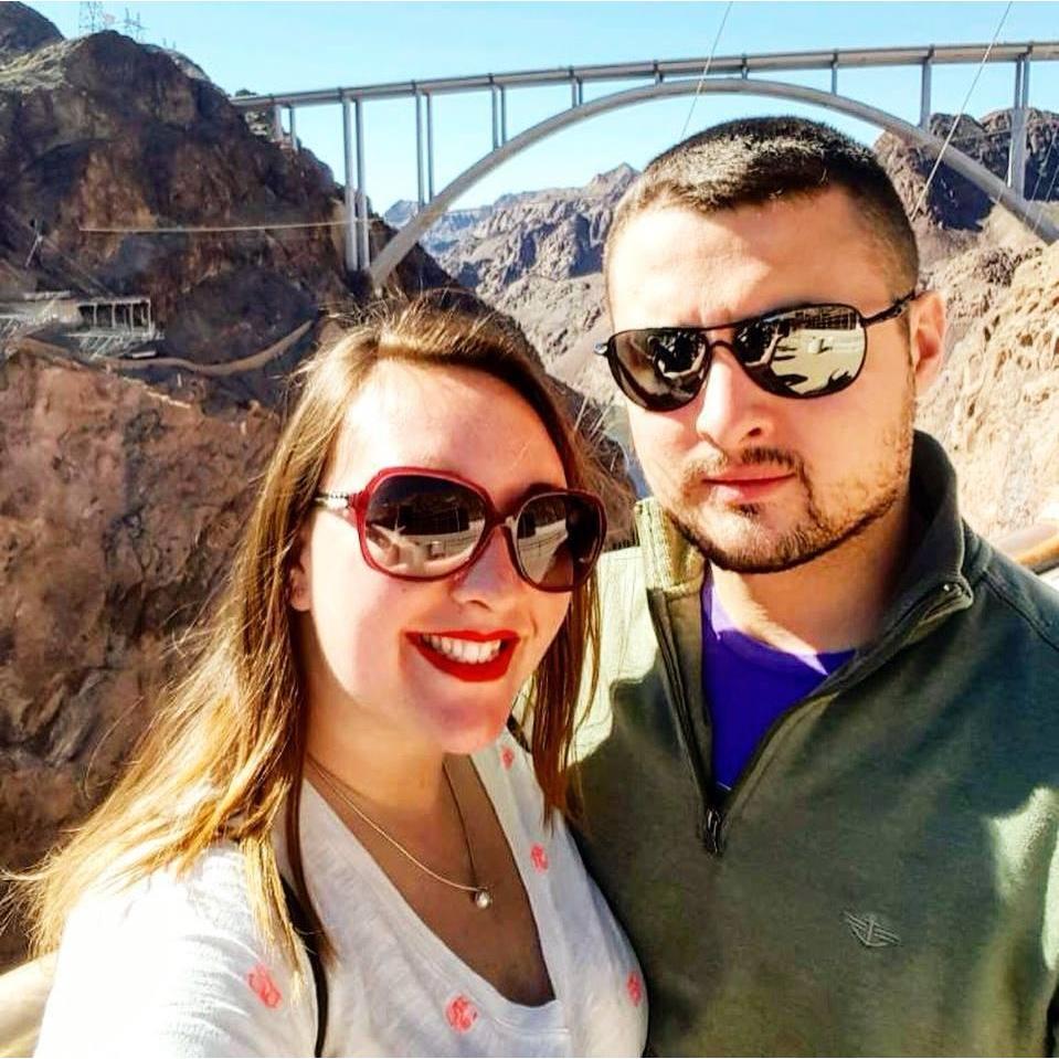Spring 2016 - Our first vacation together. After seeing the Grand Canyon, we stopped to check out the Hoover Dam.