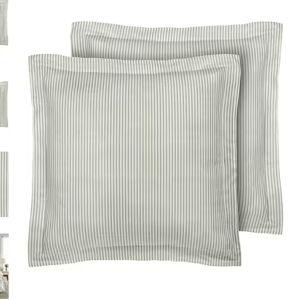 Laura Ashley Classics Ticking Stripe Green European Sham Pair | Dillard's