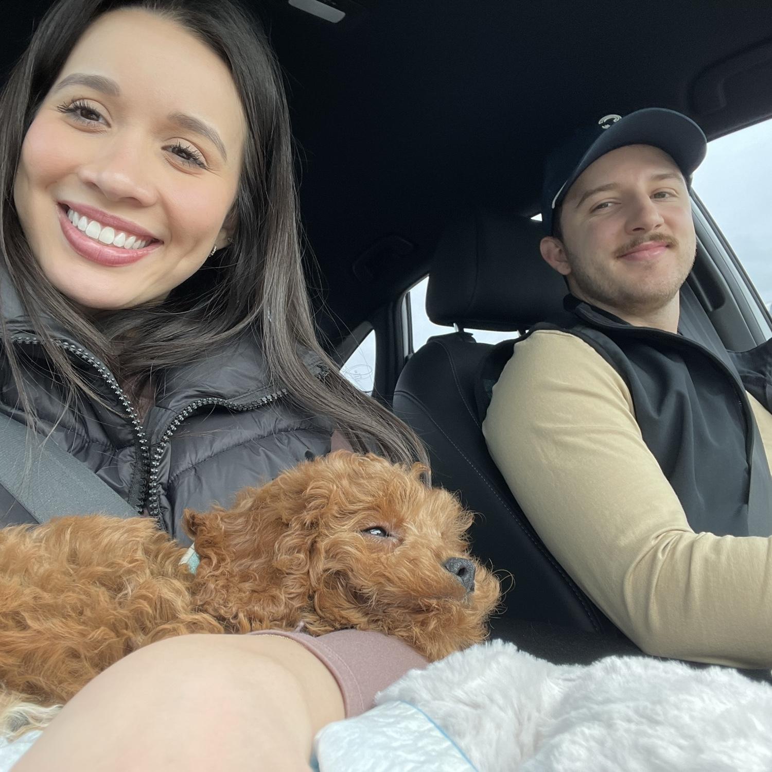 The day we picked up our puppy Benito🐾🤍