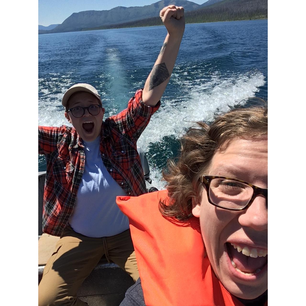 Jess made me get on a boat, and it was AWESOME. Taken in Glacier Nat. Park.