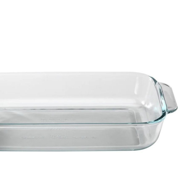 Pyrex Bakeware 2-Quart Oblong Baking/Serving Dish, Clear, 2 QT