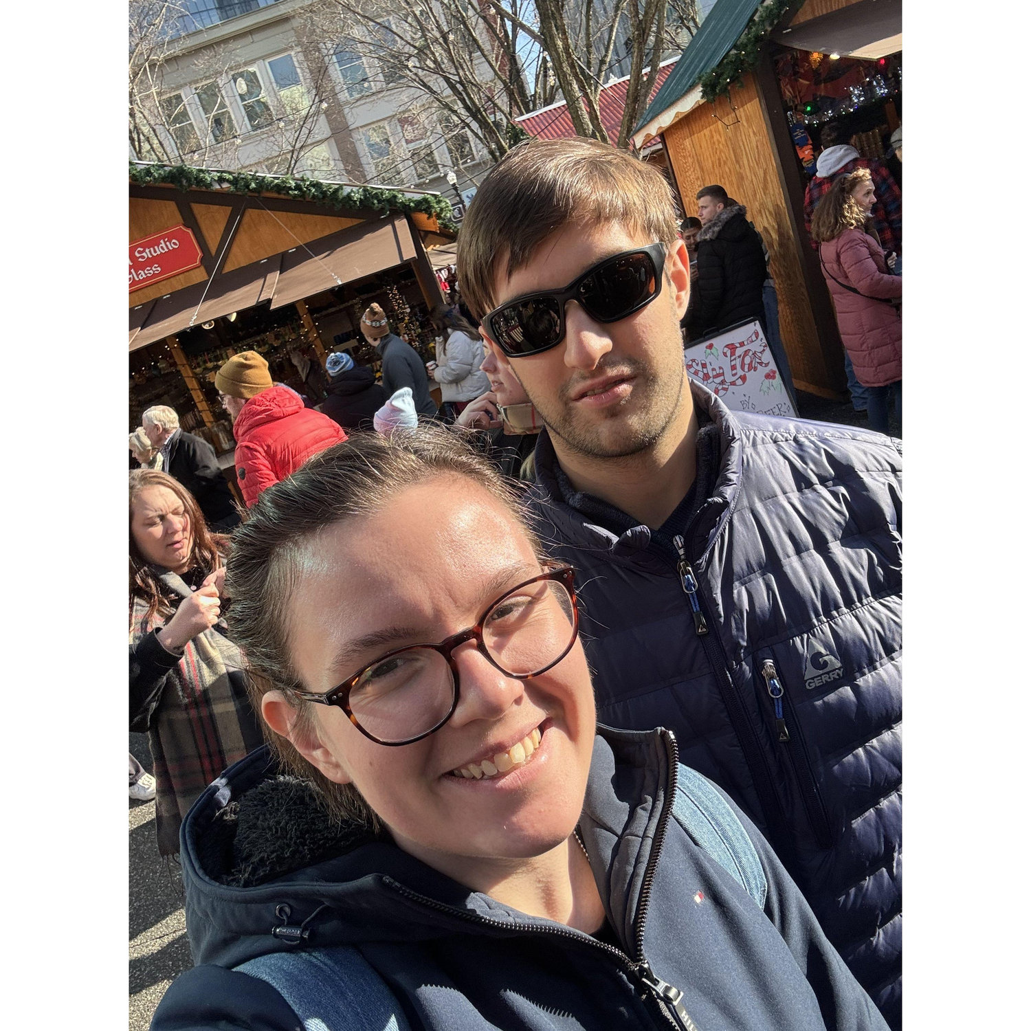 This is from our first Christmas market! we got hot spiced nuts! they were so yummy!