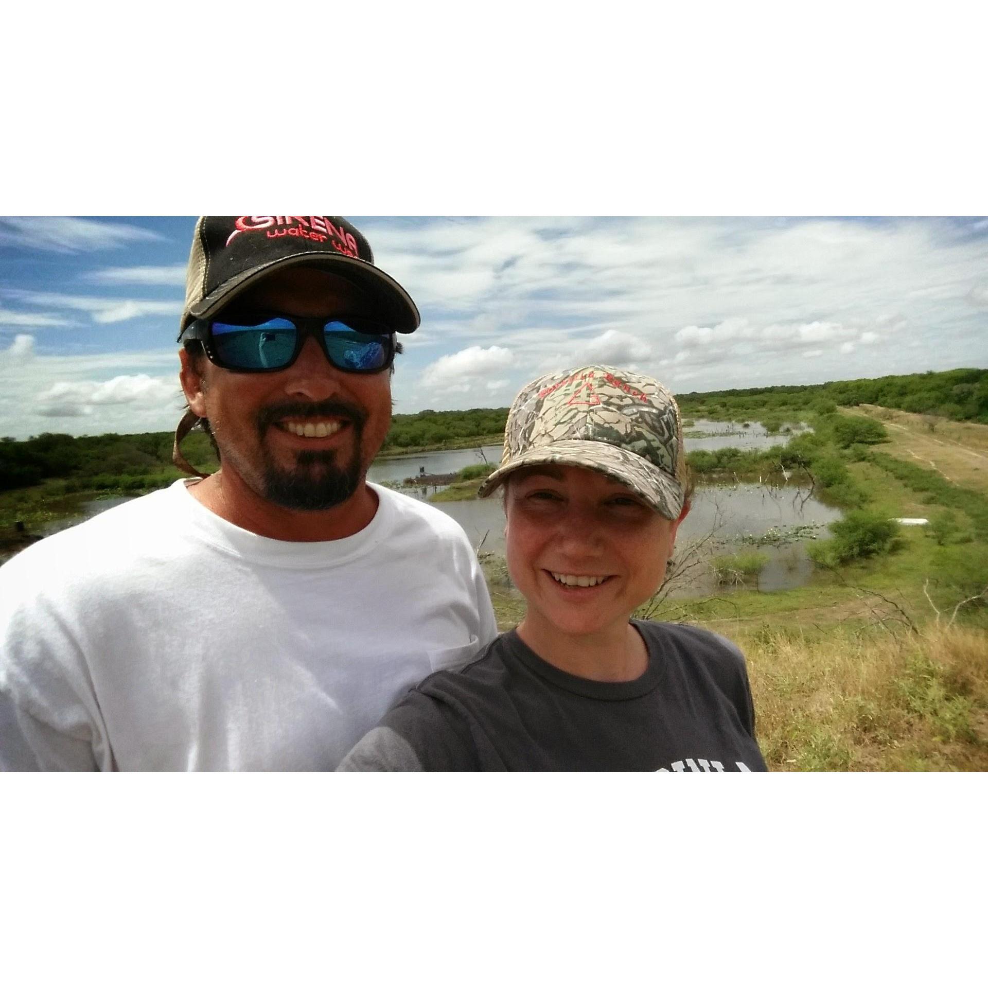 Our first picture together.
At the ranch in Sinton.