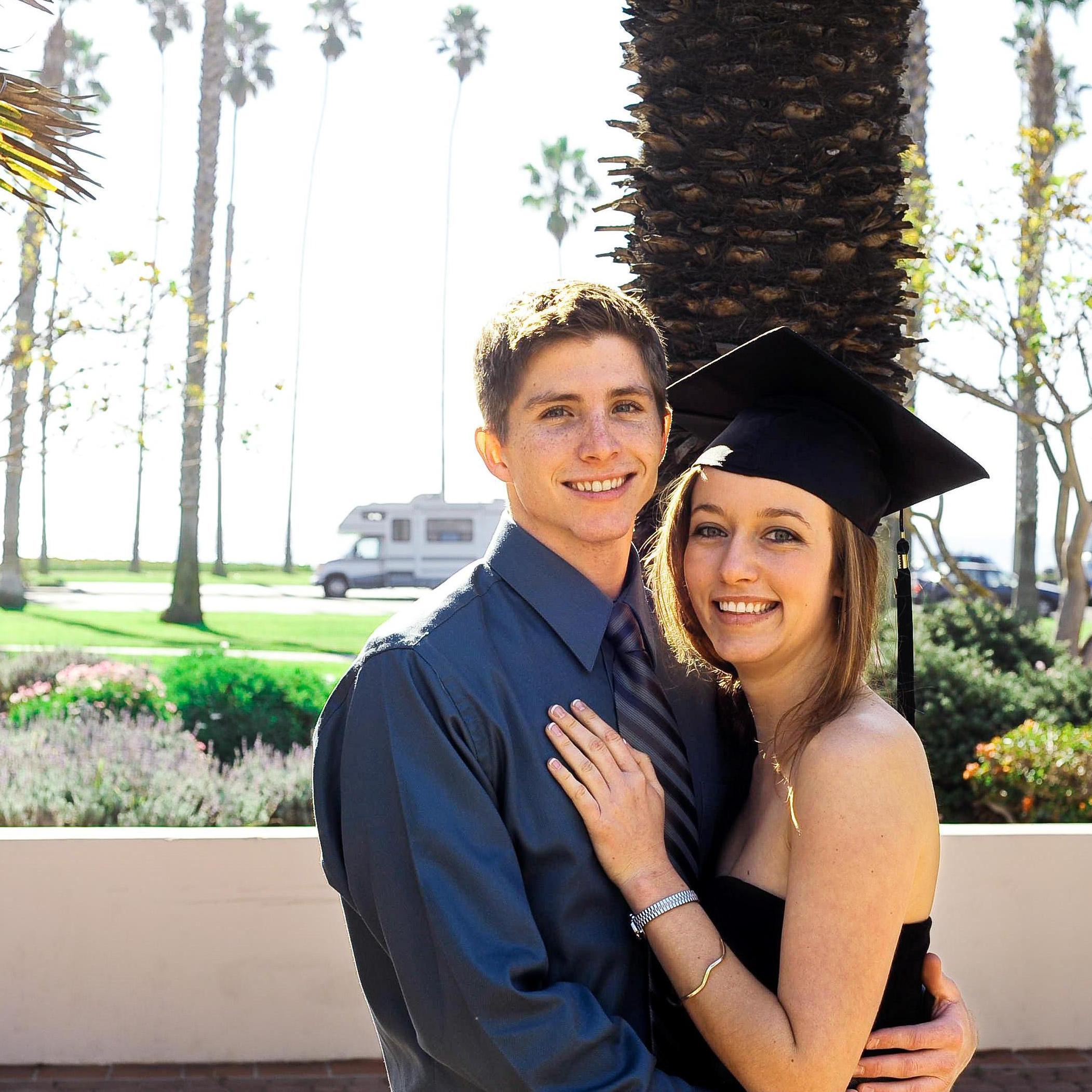 Meag graduating with her Bachelor of Science in Visual Journalism in Santa Barbara, California '2011