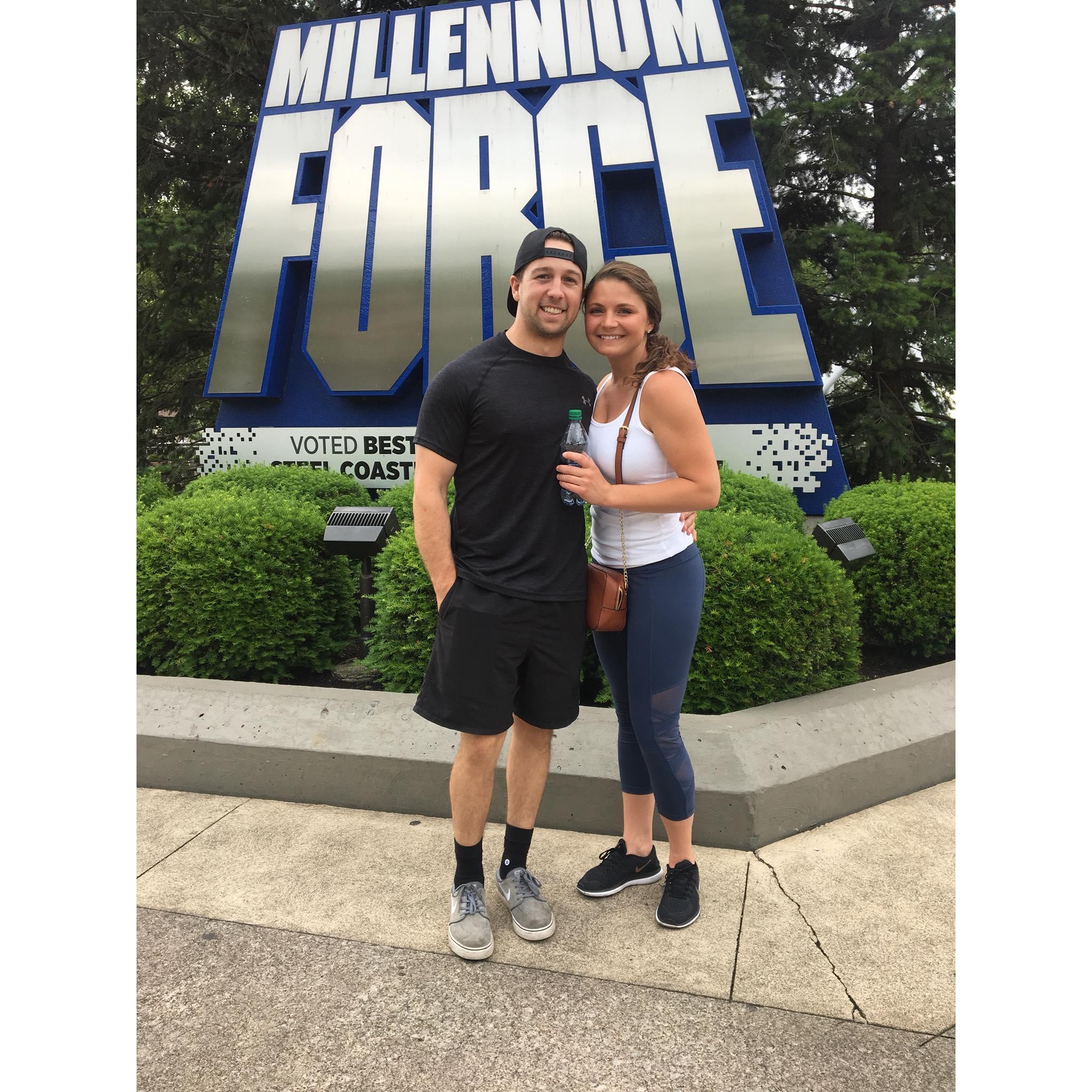Believe it or not Brittney was able to get Alex to go to Cedar Point! He even rode some rollercoasters!