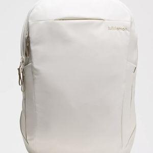 Triple-Zip Backpack 28L Tech Canvas - Light Ivory/Wacky Khaki