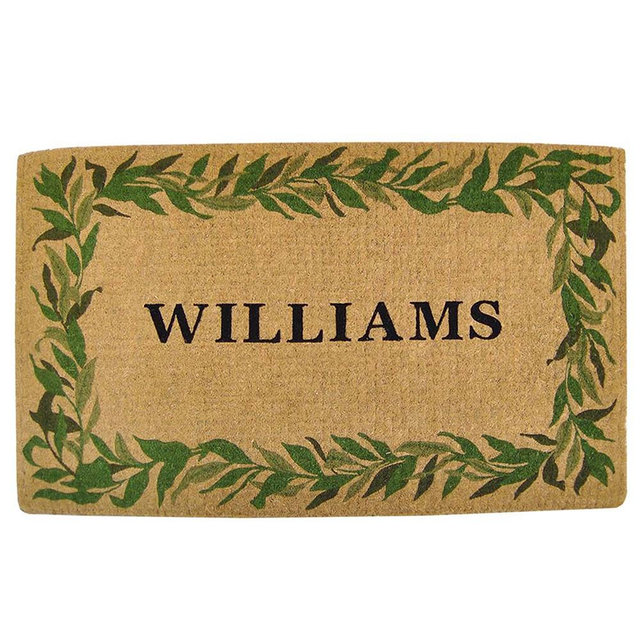 Personalized Bay Leaf Coir Doormat, 48" x 30"