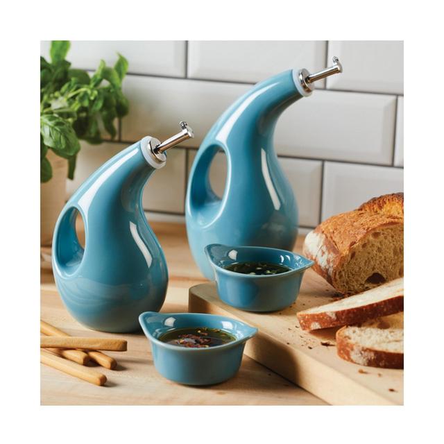 Rachael Ray Ceramics EVOO 4-Pc. Dispensing Bottle & Ramekin Dipper Set