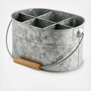 Galvanized Iron Flatware Caddy