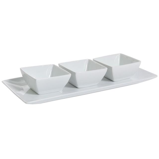 3-piece Square Small Serving Dish Set Tray
