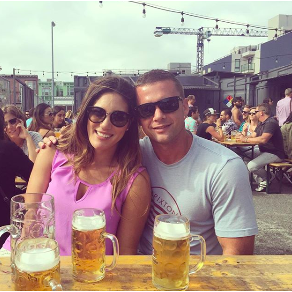 In San Francisco at the biergarten!