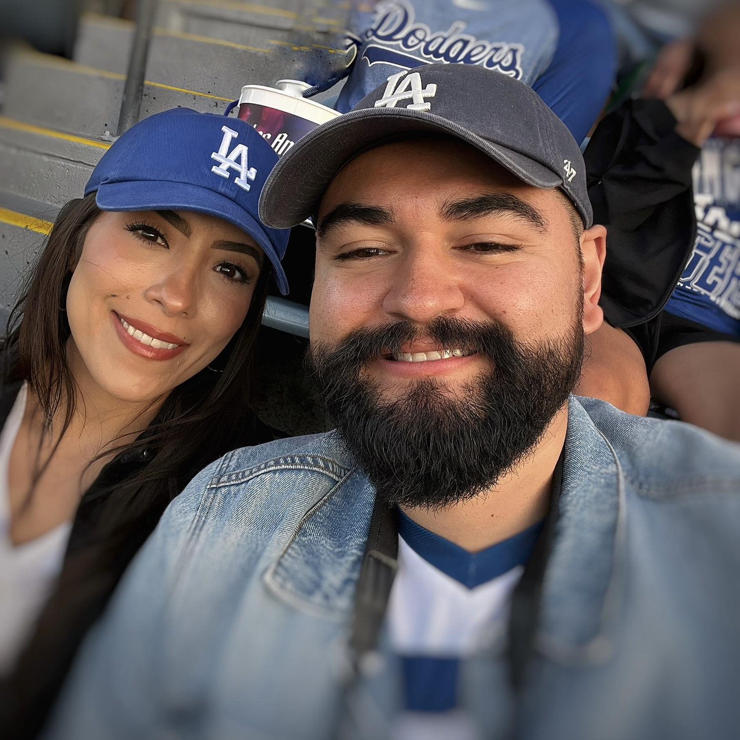 Hector's first Dodger game!!