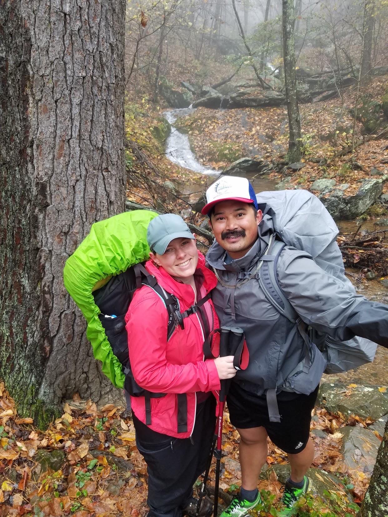 I love being outside, but Kyle makes it so much better. We shlepped for three miles uphill in the rain, and Kyle being there still had me smiling!