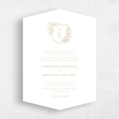 Diamond Wedding Invitation - Serrano Portrait