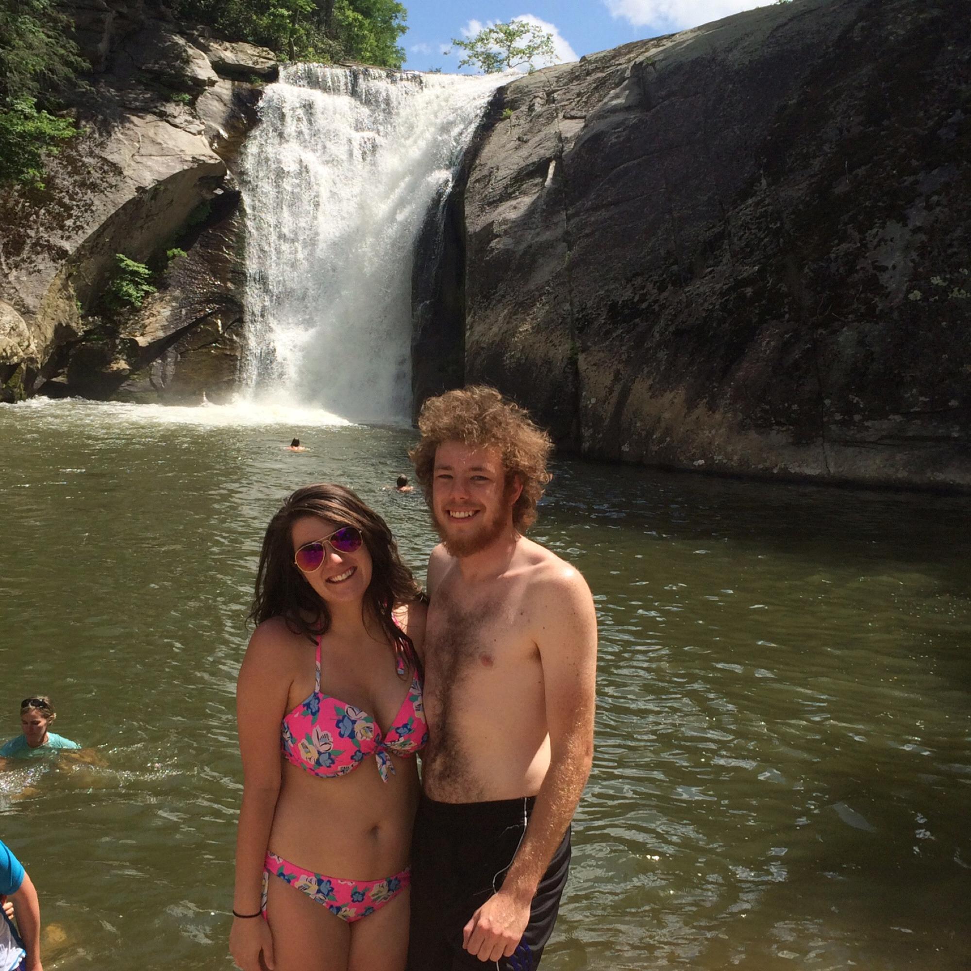 Our first waterfall together