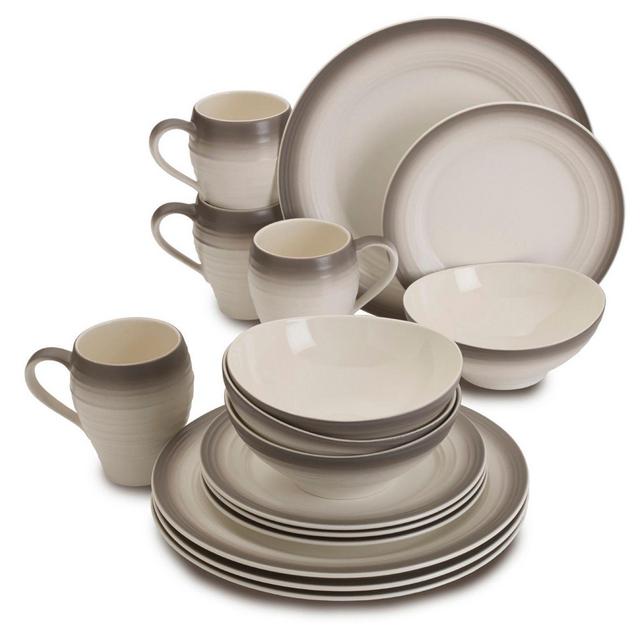 Mikasa® Swirl Ombre 16-Piece Dinnerware Set in Mocha