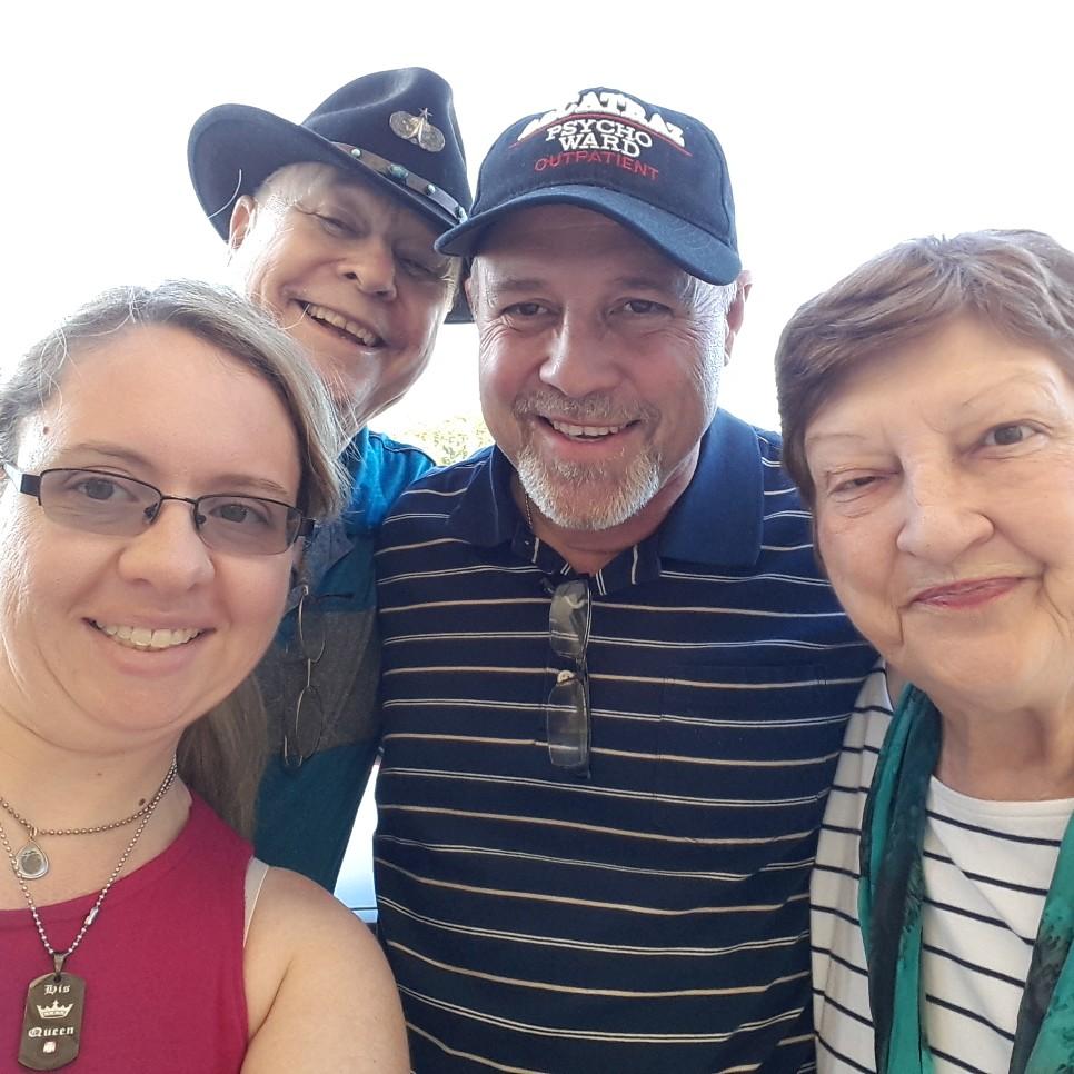 Visiting his parents in Florida.