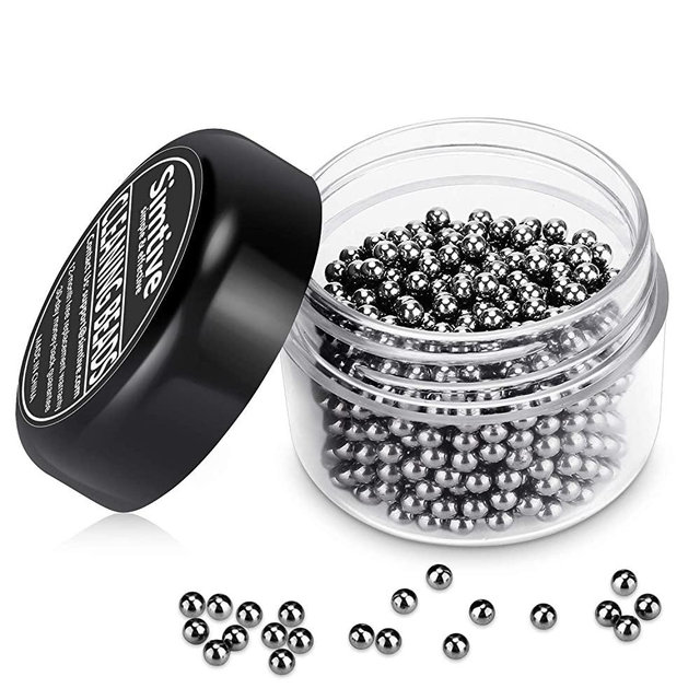 Simtive 1000 PCS Decanter Cleaning Beads, Cleaning Brush for Wine Decanter, Bottle, Hookah, Carafe and Vase, Stainless Steel Cleaning Balls