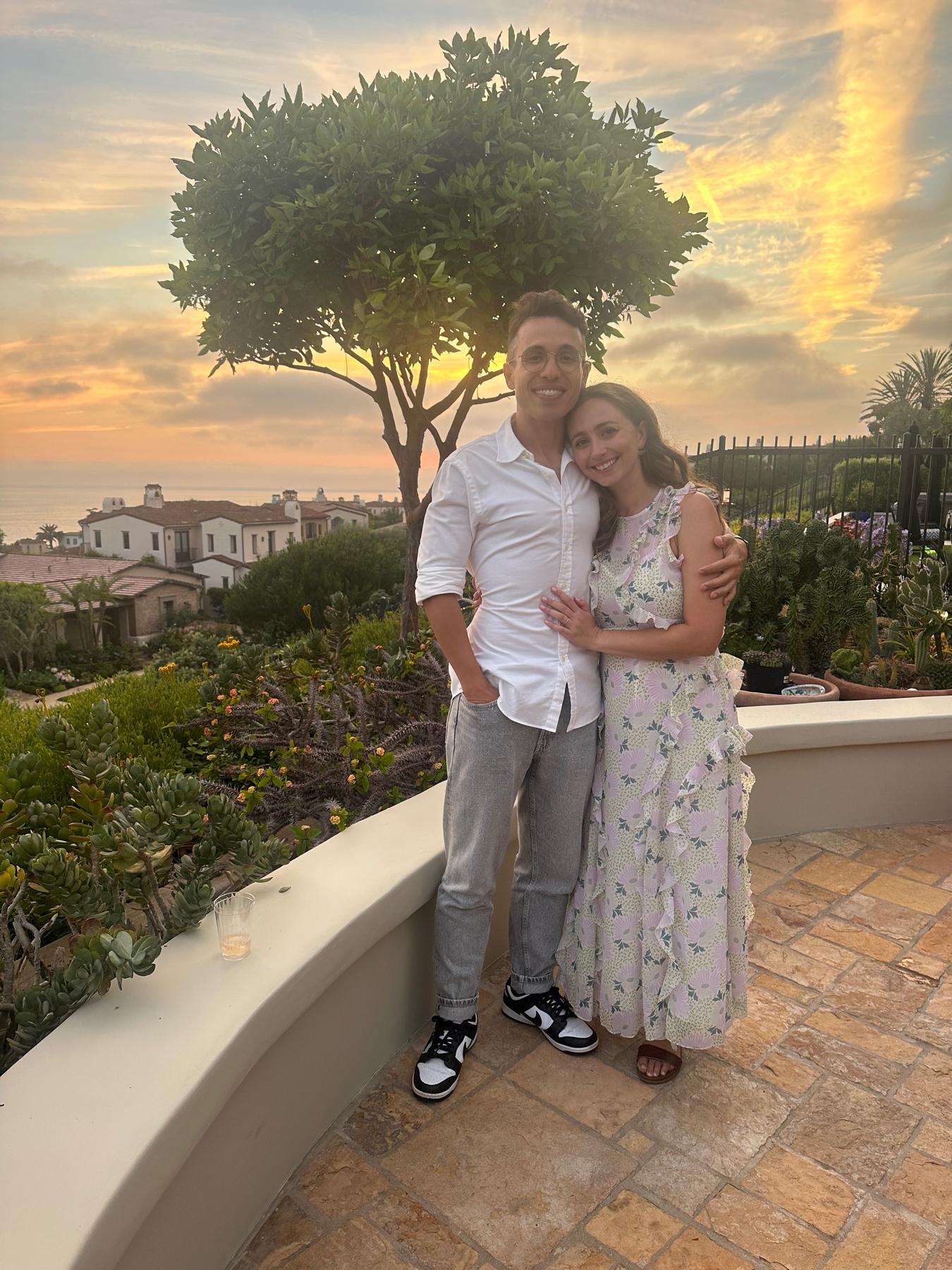 Celebrating our engagement with family and friends