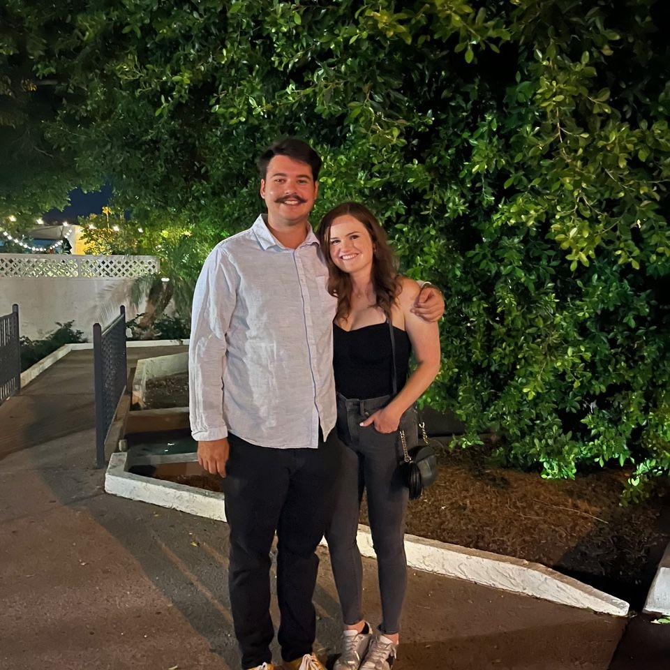 One of our very first photos as a couple
