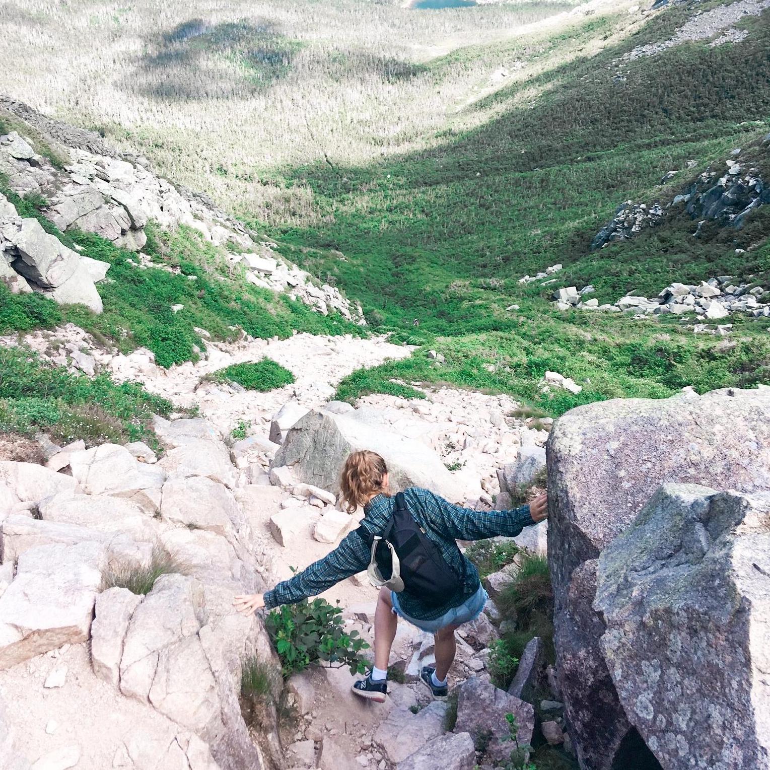 Descending Katahdin via Saddle trail