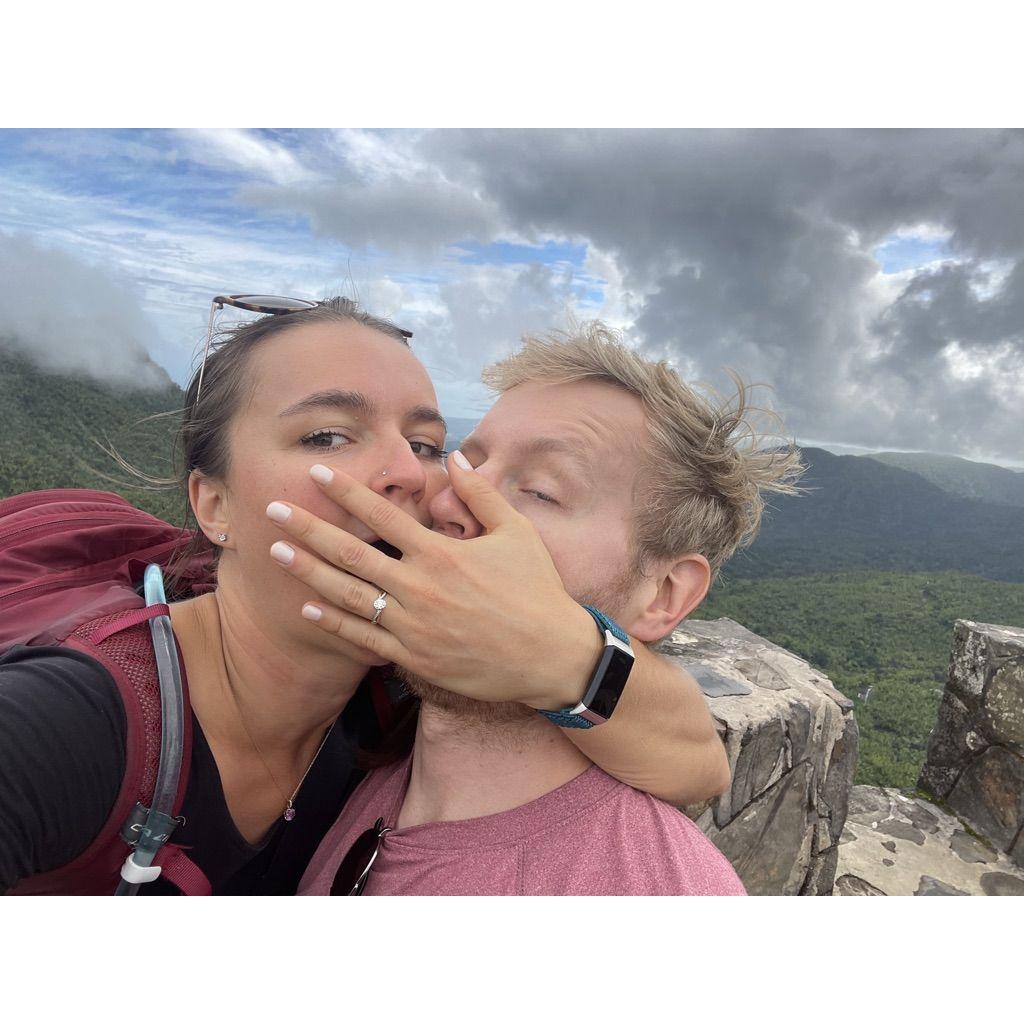 Moments after we got engaged! We are excited, can't you tell!