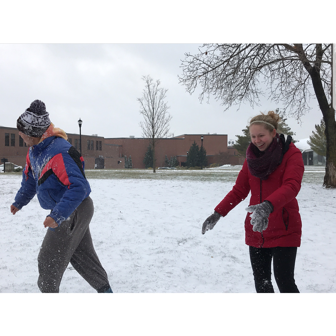 Snowball fight at TU (Winter 2018)