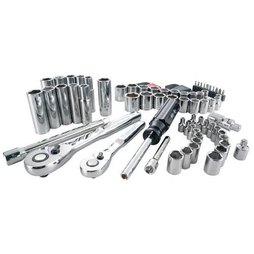 CRAFTSMAN 83-Piece Standard (SAE) and Metric Polished Chrome Mechanics Tool Set at Lowes.com