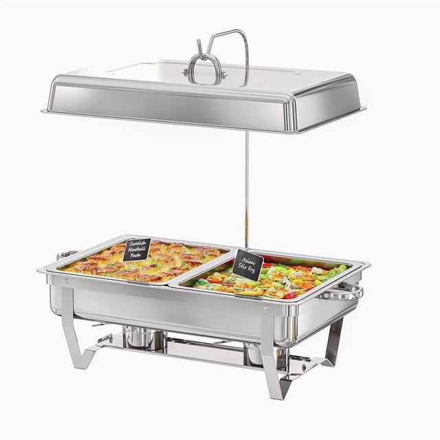EffiQ-Rate Chafing Dishes for Buffet 1 Pack,11Qt Food Warmers for Parties Buffet,Stackable Design for Easy Storage 1/2 Size Food Pans Buffet Servers and Warmers for Wedding, Catering, Events