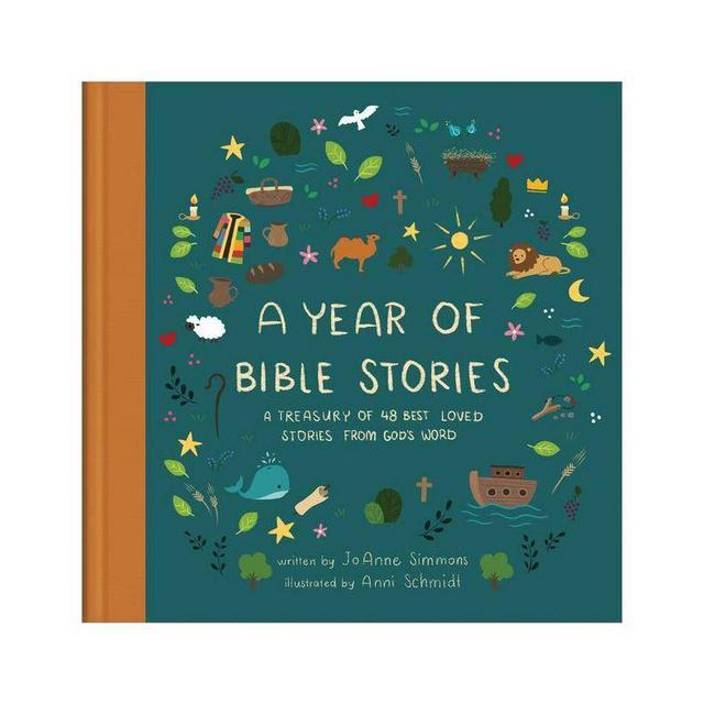 A Year of Bible Stories - by Joanne Simmons (Hardcover)