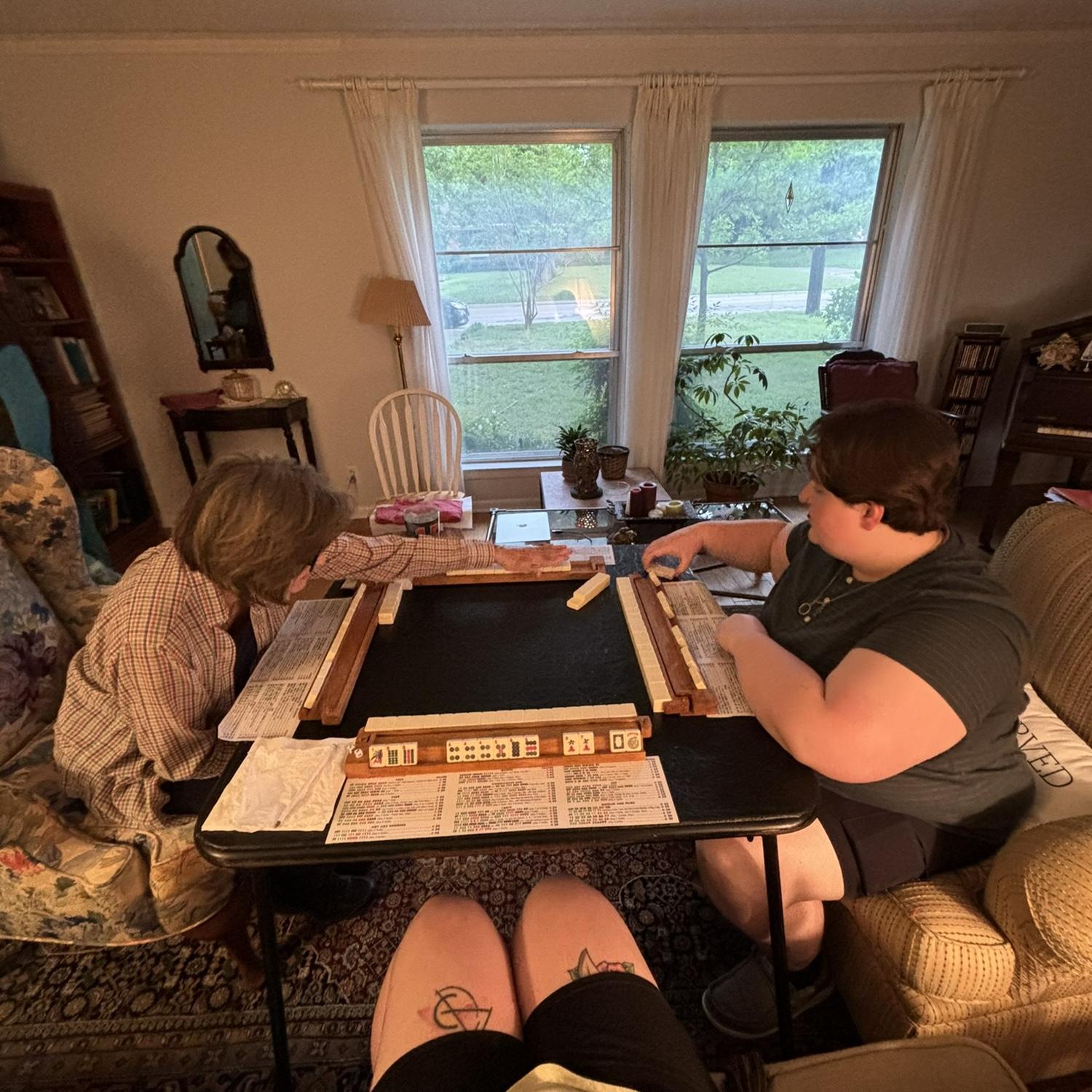 I love playing Mahjong with Carissa and her Grandma Barbara! I love getting to spend time together learning how to play. Nothing beats a Mahjong game and cookies with Barbara and Carissa- Kelly